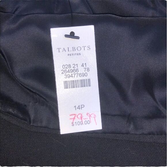 NWT TALBOTS Petites Business Black Skirt Size 14p - Picture 7 of 8